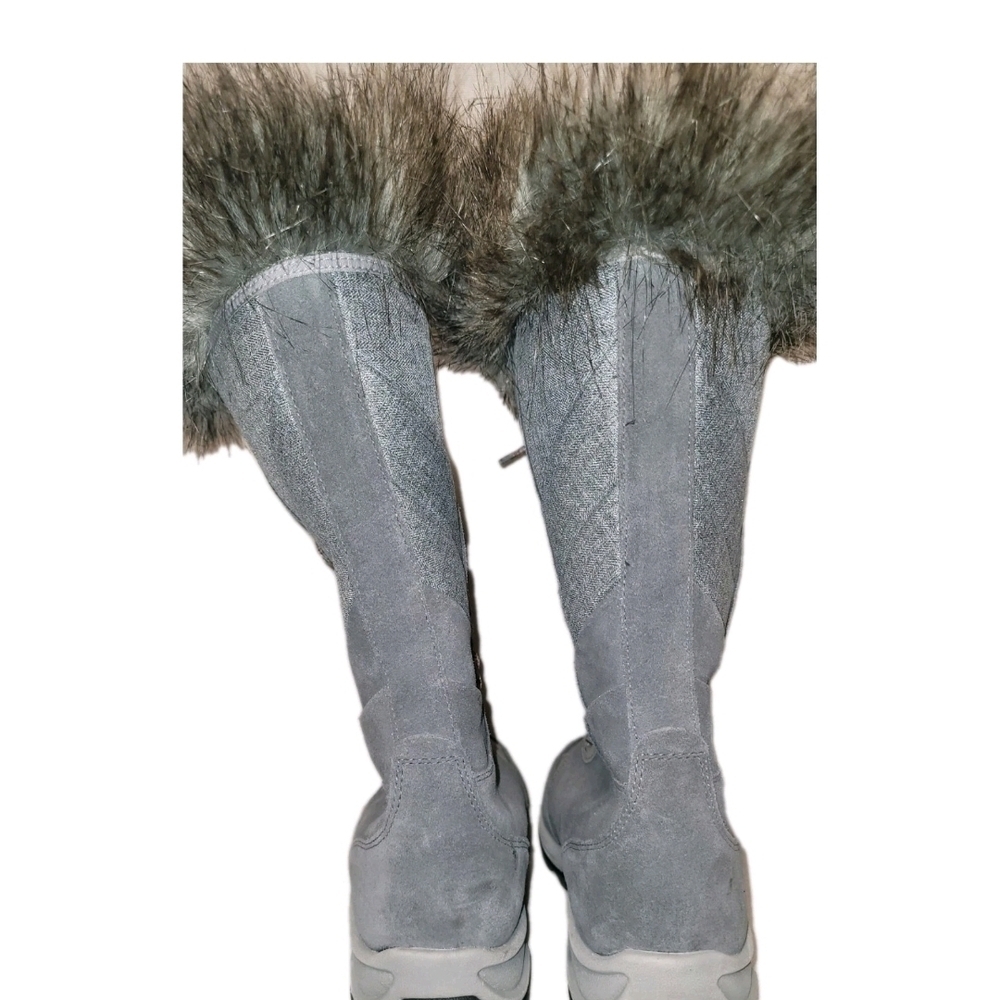 Clarks Gray Faux Fur Winter Boots - Picture 4 of 7